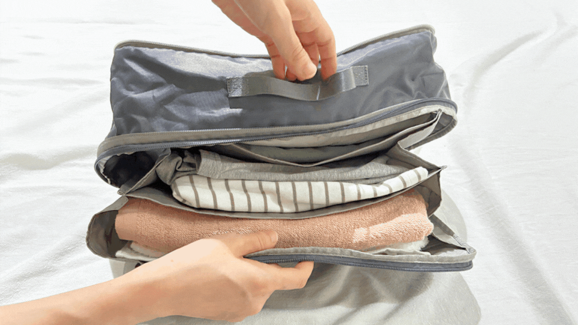 圧縮ポーチの圧縮イメージ