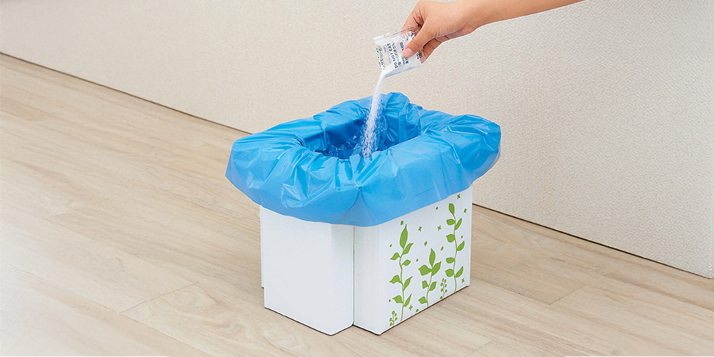 緊急用組み立て式トイレ