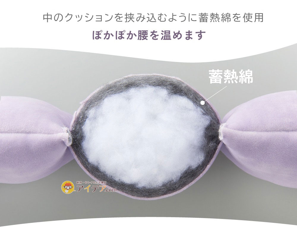 蓄熱綿使用で包み込む