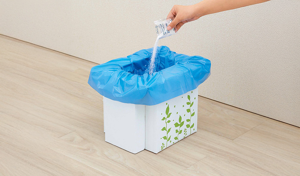 緊急用組み立て式トイレ コジット