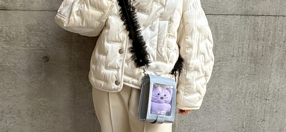 ぬいポーチのショルダー変更