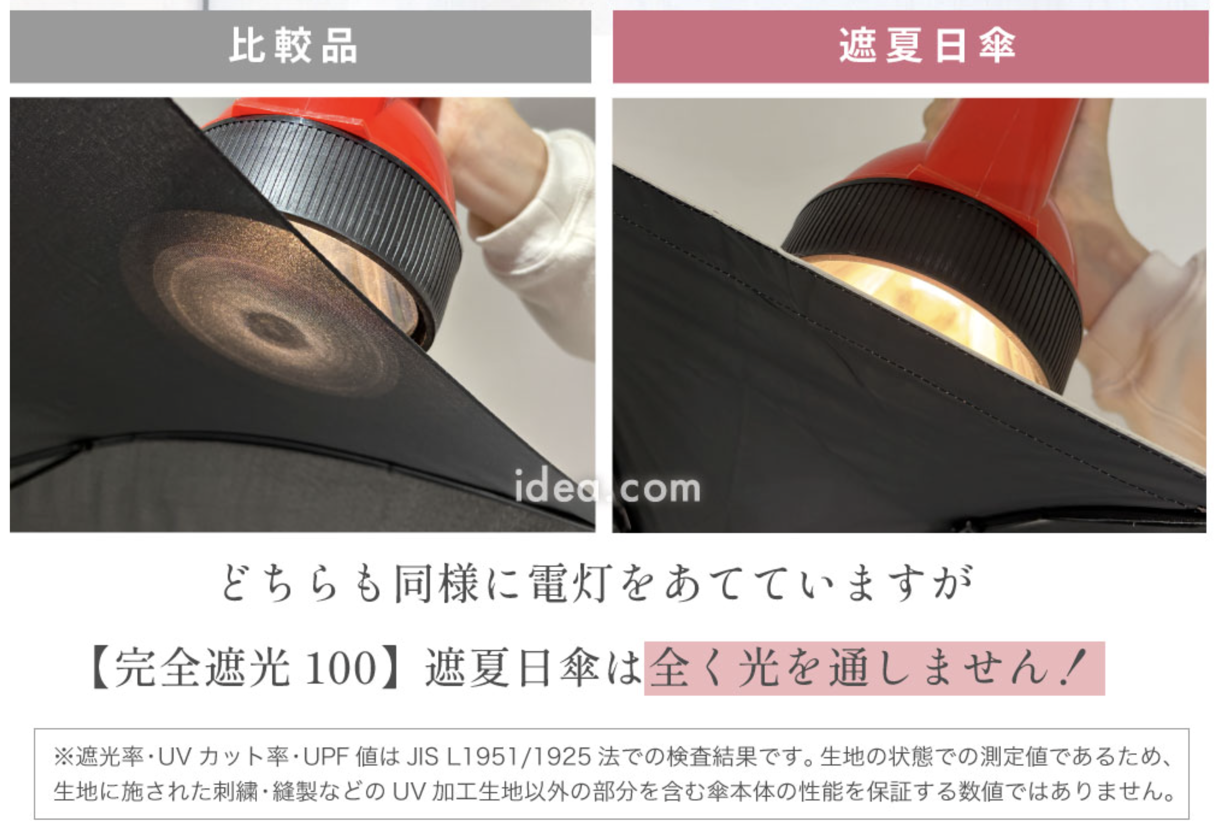 サンブロックラボ 完全遮光の生地