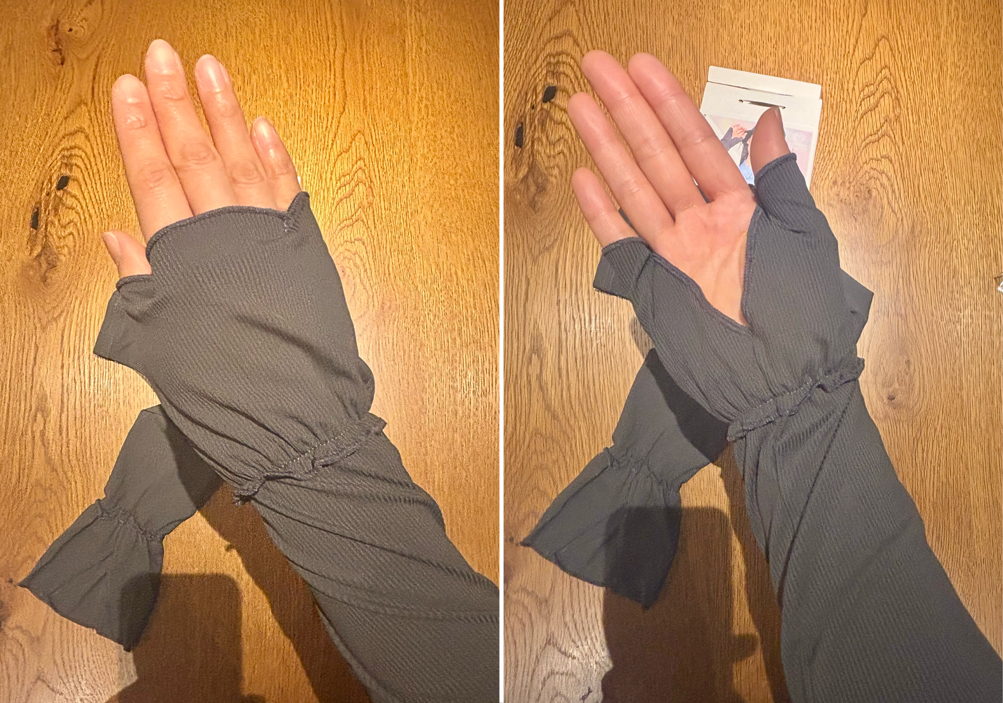 リブレイヤードアームカバー ダークグレー