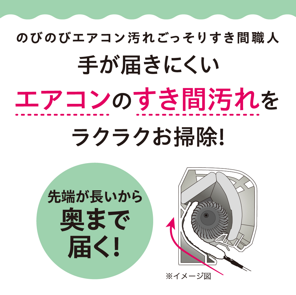 のびのびエアコン汚れごっそりすき間職人で解決
