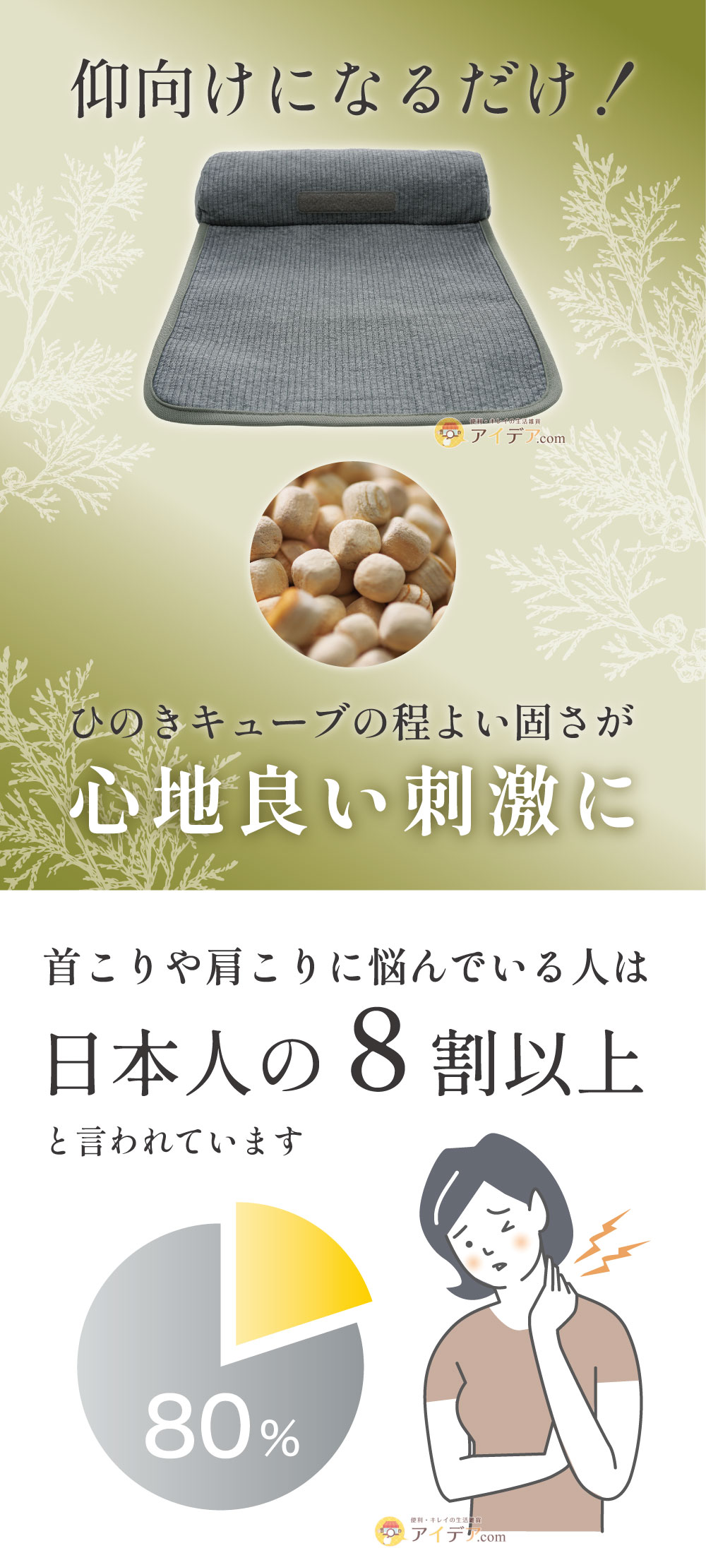 首こりや肩こりに悩んでいる人