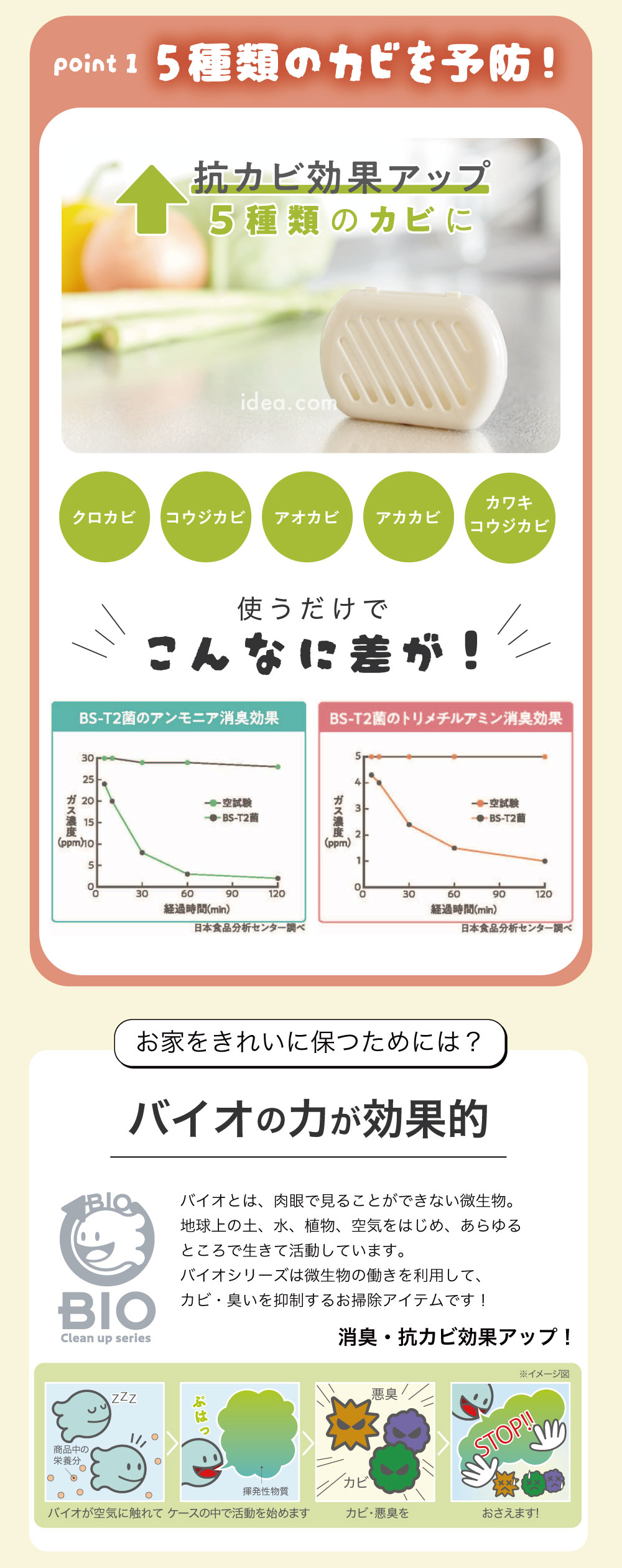 5種類のカビを予防