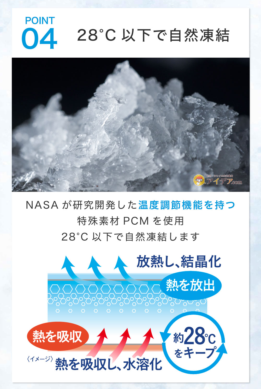 28°C以下で自然凍結