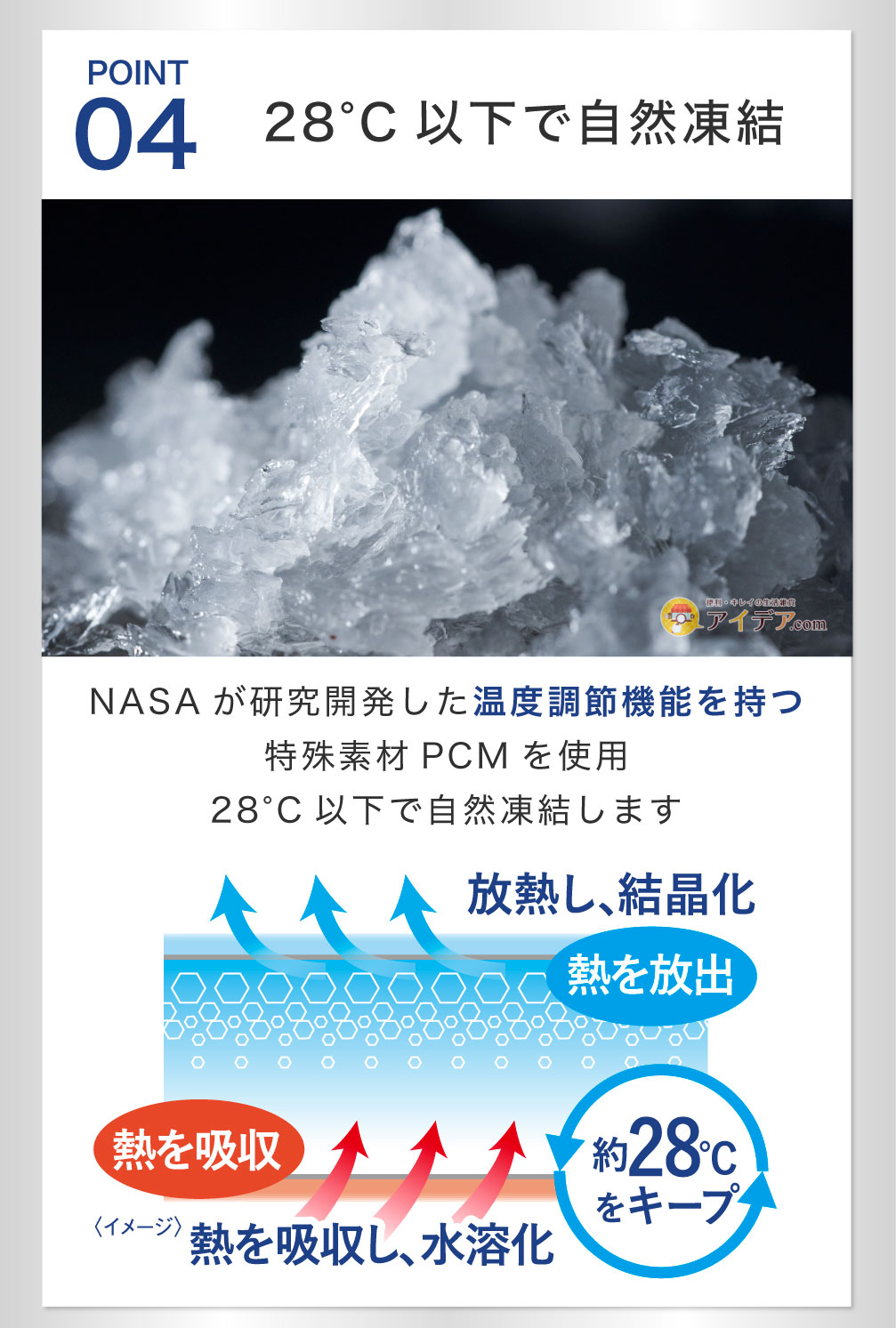 28°C以下で自然凍結