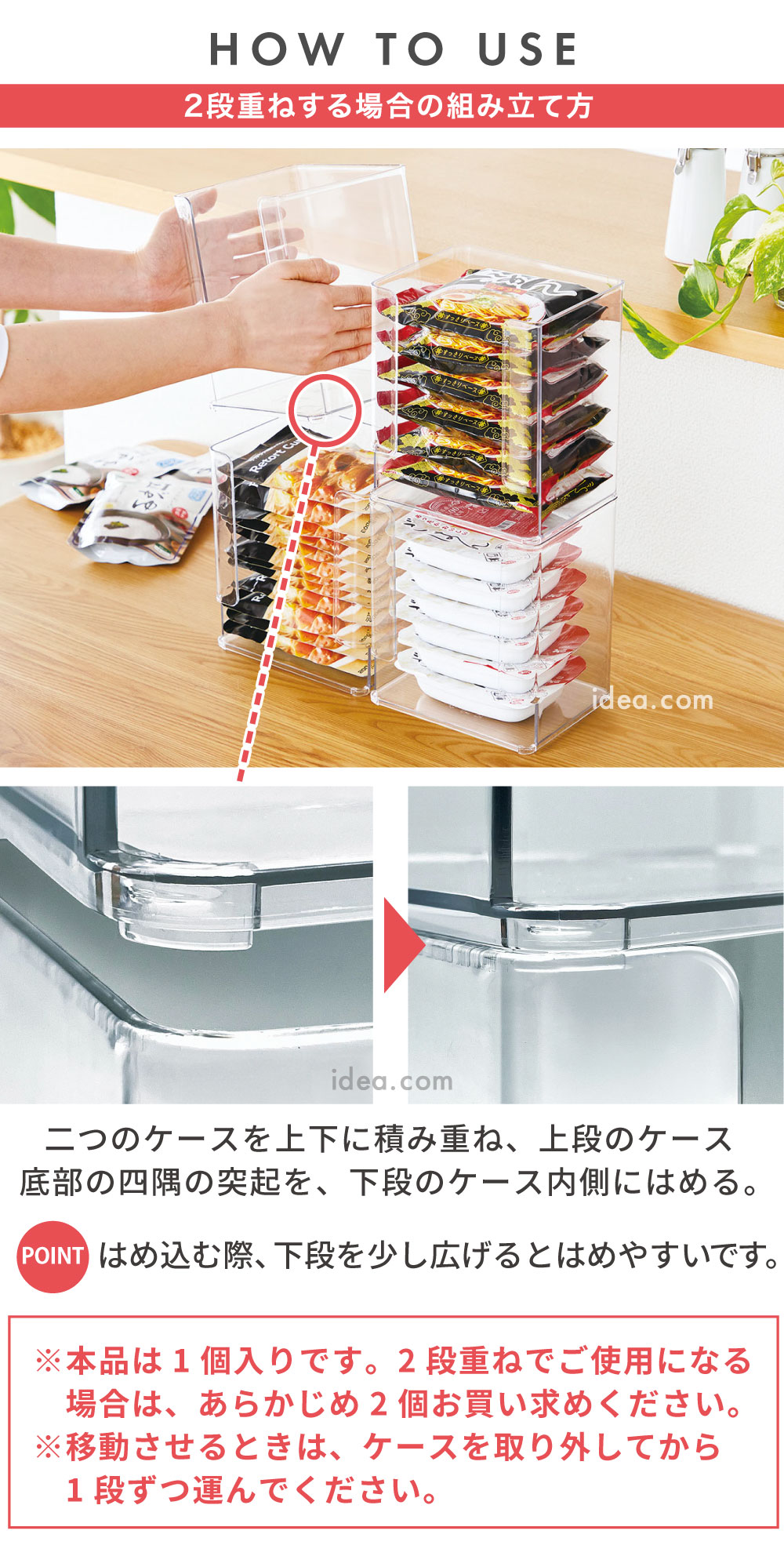 重ね方