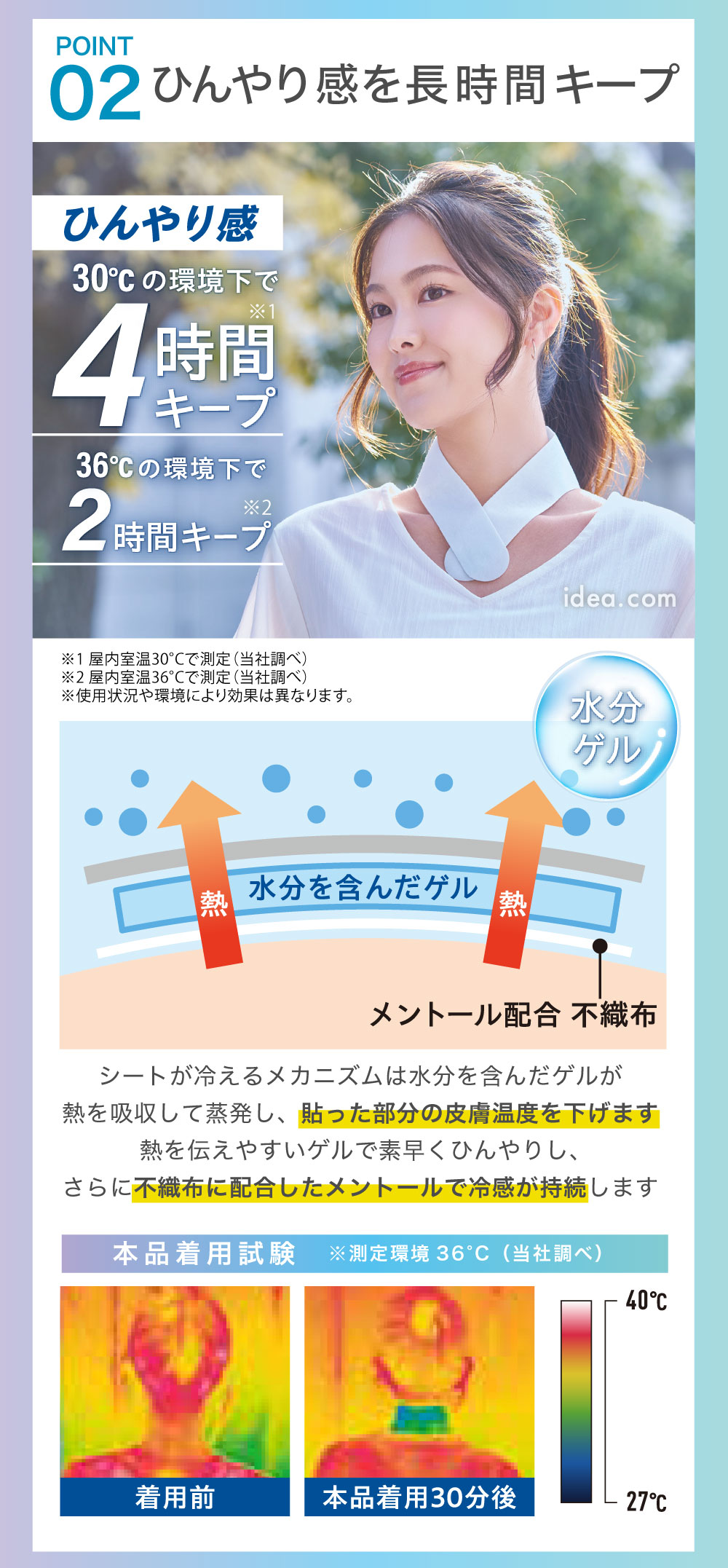 幅広でしっかり冷やす