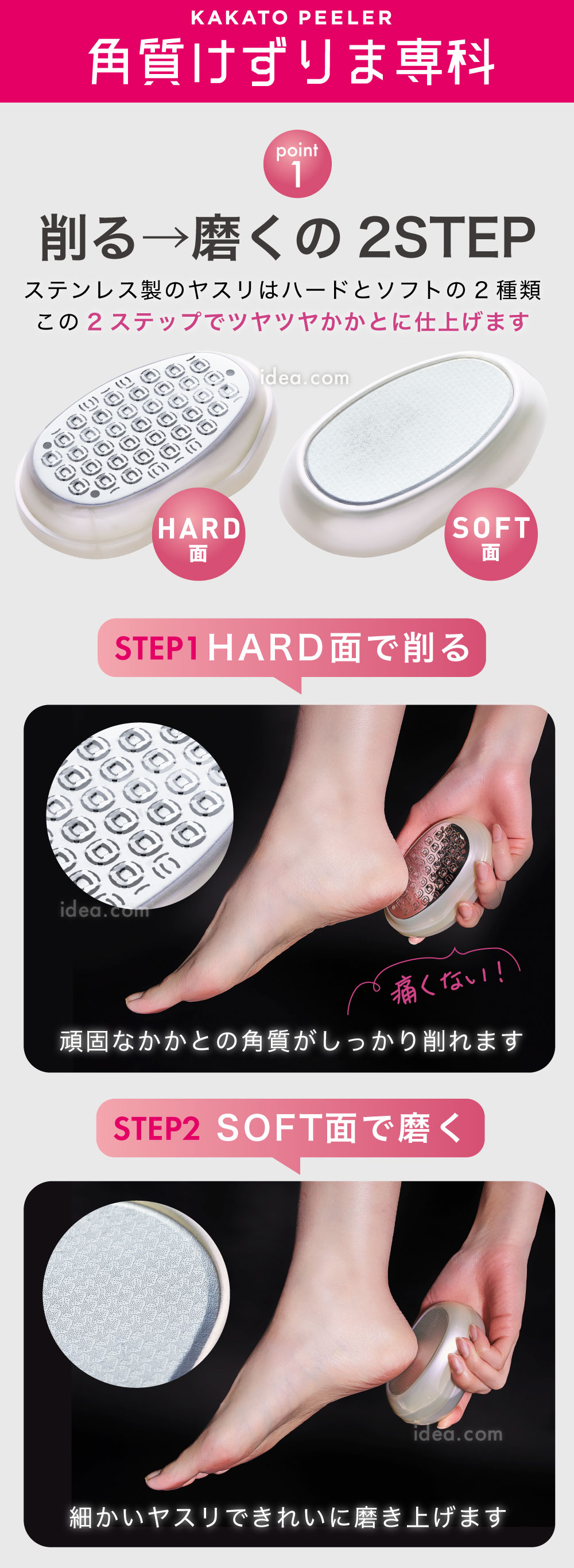 削る→磨くの 2STEP