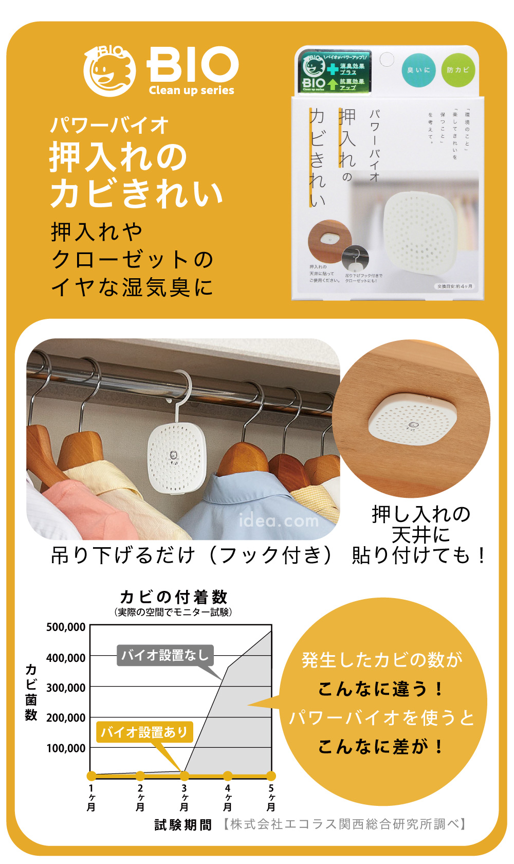 押入れのカビきれい