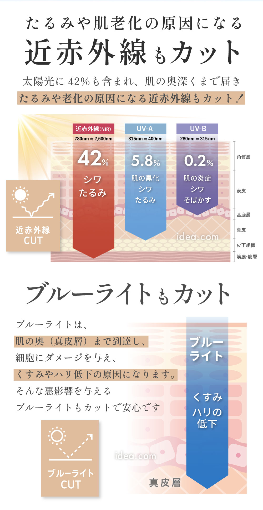 近赤外線もカット