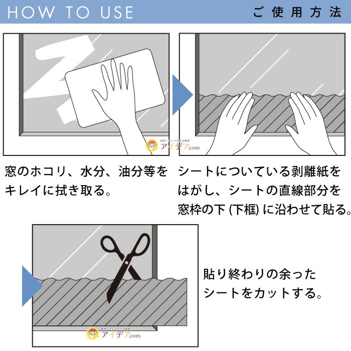 防カビ剤配合結露シート：ご使用方法