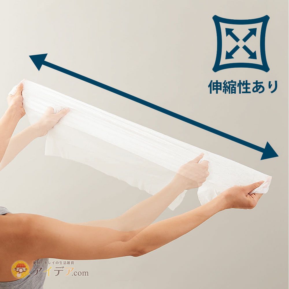 お風呂に入れない時にこれ1枚で全身拭ける◆大判！どこでもお風呂シート[コジット]ぐ～んと伸びるストレッチタイプ！富士山麓の水を99%処方！保湿成分/身体を拭くシート/防災対策/防災グッズ/無香料/ノンアルコール/ウェットティッシュ【RCP】