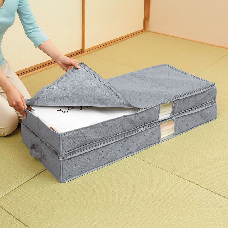 竹炭着物収納ケース2層式