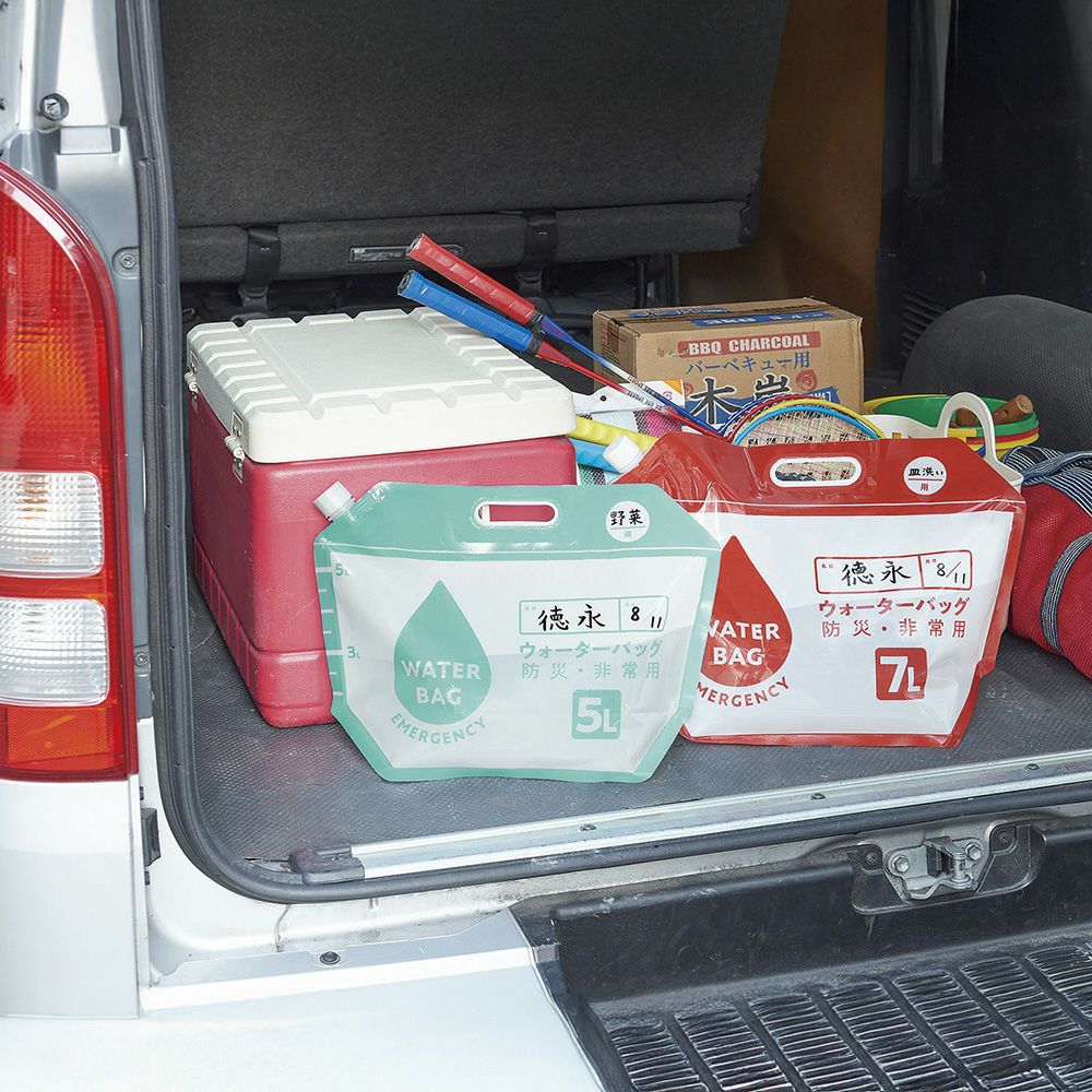 小さく保存！たためるウォーターバッグ5L・7Lセット [コジット