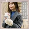 エコファーニットアームカバーレディースショート付け袖ファー冬デミグラブフィンガーレス親指ホール付防寒暖かい袖口手袋袖カフス可愛いギフト誕生日プレゼントコジット