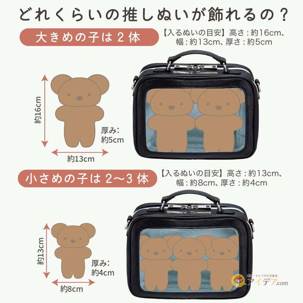 バッグインバッグ推し活フライヤーが入るクリアファイルいらず9色うちわが入るポケット仕切り使いやすいオタクmuchuフライヤーすっぽりバッグインバッグコジット