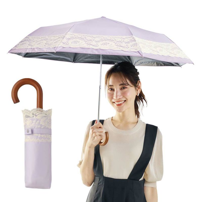 壁山っちょさん専用 サンブロックラボ 遮夏クール晴雨兼用傘3段コンパクト レース コジット